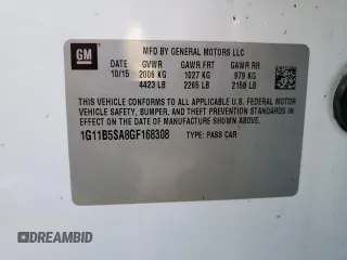 2016 Chevrolet Malibu Limited LS with VIN 1G11B5SA8GF168308, listed as a Copart auction lot 74886854 with 0 mi miles and Non Repairable. Bid and sale history available at carsss.com. Image 13.