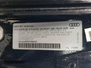 2015 Audi A3 2.0 TDI Premium with VIN WAUAJGFF5F1068235, listed as a Copart auction lot 43610933 with 176,242 mi miles. Bid and sale history available at carsss.com. Image 12.