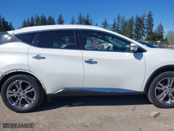 2017 Nissan Murano SL with VIN 5N1AZ2MH0HN122583, listed as a IAAI auction lot 42053788 with 56,281 mi miles. Bid and sale history available at carsss.com. Image 14.