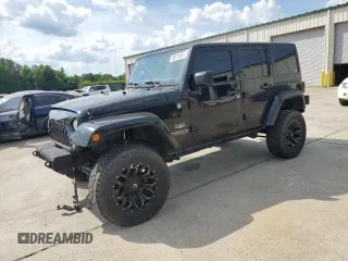 2015 Jeep Wrangler Unlimited Sahara with VIN 1C4HJWEG6FL621663, listed as a Copart auction lot 55210955 with 137,075 mi miles and Salvage title. Bid and sale history available at DreamBid. Image 1.