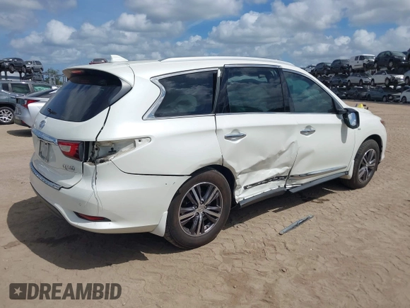 2017 Infiniti QX60 with VIN 5N1DL0MNXHC540248, listed as a IAAI auction lot 41954042 with 120,550 mi miles. Bid and sale history available at carsss.com. Image 4.