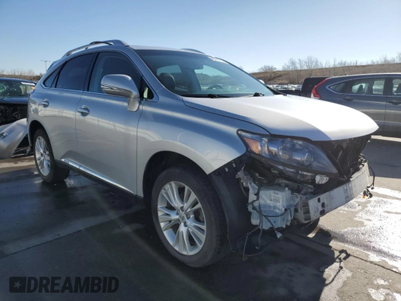 2010 Lexus RX 450h with VIN JTJBC1BA9A2023078, listed as a Copart auction lot 48934725 with 140,318 mi miles and Salvage Title. Bid and sale history available at DreamBid. Image 4.