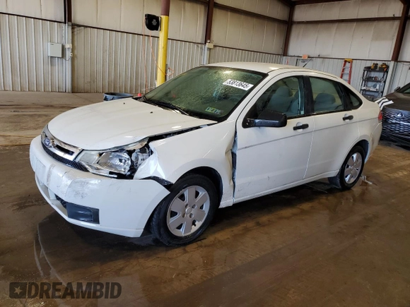 2010 Ford Focus S with VIN 1FAHP3EN6AW266261, listed as a Copart auction lot 53813645 with 19,843 mi miles and Salvage Title. Bid and sale history available at carsss.com. Image 1.