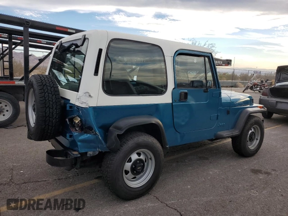 1993 Jeep Wrangler with VIN 1J4FY29S6PP219365, listed as a Copart auction lot 77882884 with 149,527 mi miles and Salvage Title. Bid and sale history available at carsss.com. Image 3.
