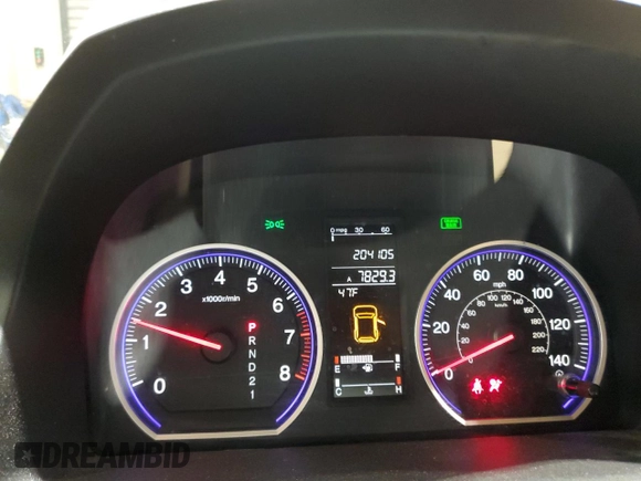 2008 Honda CR-V EX with VIN 5J6RE48558L042457, listed as a Copart auction lot 45557915 with 204,105 mi miles and Salvage Title. Bid and sale history available at DreamBid. Image 9.