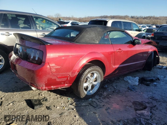 2007 Ford Mustang GT Deluxe with VIN 1ZVHT85H375293538, listed as a Copart auction lot 82388824 with 114,674 mi miles and Salvage Title. Bid and sale history available at carsss.com. Image 3.