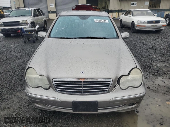 2004 Mercedes-Benz C 320 with VIN WDBRF64J44F512132, listed as a Copart auction lot 45532205 with 151,645 mi miles and Salvage Title. Bid and sale history available at DreamBid. Image 5.