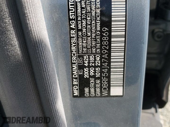 2007 Mercedes-Benz C z VIN WDBRF54J47A928869, wystawiony jako Copart lot #59620155 z przebiegiem 177 186 mil mil oraz Szkoda całkowita • Salvage title. Historia ofert i sprzedaży dostępna na DreamBid. Obrazek 12.