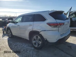 2015 Toyota Highlander Hybrid Limited with VIN 5TDDCRFH2FS008875, listed as a Copart auction lot 41837465 with 0 mi miles and Clean Title. Bid and sale history available at carsss.com. Image 2.