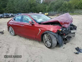 2020 Genesis G70 2.0T with VIN KMTG64LA4LU046602, listed as a Copart auction lot 68561854 with 45,490 mi miles and Salvage Title. Bid and sale history available at carsss.com. Image 4.