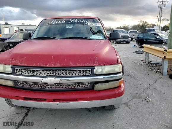 2000 Chevrolet Silverado 1500 with VIN 1GCEC14W8YZ158580, listed as a Copart auction lot 87218854 with 0 mi miles and Salvage Title. Bid and sale history available at carsss.com. Image 10.
