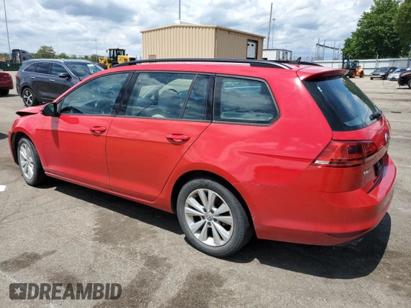 2017 Volkswagen Golf S with VIN 3VW017AU0HM532751, listed as a Copart auction lot 57826395 with 133,710 mi miles and Salvage title. Bid and sale history available at DreamBid. Image 2.
