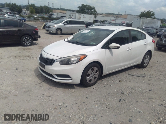 2016 Kia Forte LX with VIN KNAFX4A62G5527371, listed as a IAAI auction lot 39833806 with Not Provided miles. Bid and sale history available at carsss.com. Image 2.