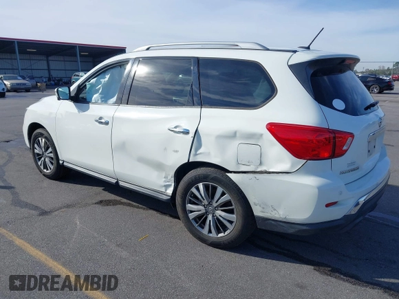 2018 Nissan Pathfinder S with VIN 5N1DR2MN9JC623167, listed as a IAAI auction lot 41606513 with 127,582 mi miles and . Bid and sale history available at DreamBid. Image 3.