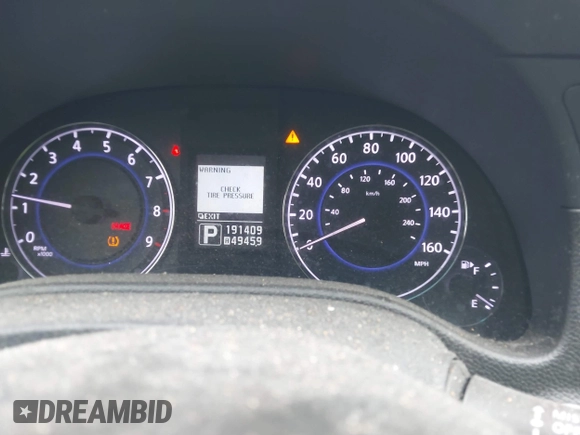 2012 Infiniti G37 x with VIN JN1CV6AR0CM970624, listed as a IAAI auction lot 41920282 with 191,409 mi miles and . Bid and sale history available at DreamBid. Image 7.