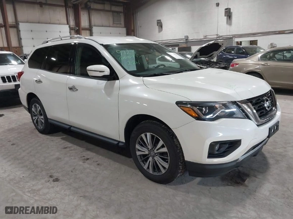 2018 Nissan Pathfinder SV with VIN 5N1DR2MM8JC656166, listed as a IAAI auction lot 41468825 with 105,718 mi miles. Bid and sale history available at carsss.com. Image 1.