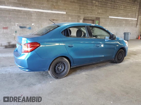 2019 Mitsubishi Mirage ES z VIN ML32F3FJ2KHF00809, wystawiony jako Copart lot #57818835 z przebiegiem 57 629 mil mil oraz Szkody całkowita. Historia ofert i sprzedaży dostępna na DreamBid. Obrazek 3.