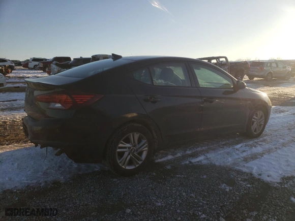 2019 Hyundai Elantra SEL with VIN 5NPD84LF7KH458254, listed as a Copart auction lot 46421135 with 132,266 mi miles and Salvage Title. Bid and sale history available at carsss.com. Image 3.