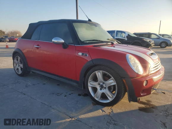2008 MINI Convertible S with VIN WMWRH33538TL97428, listed as a Copart auction lot 87307084 with Not provided miles and Clean title. Bid and sale history available at DreamBid. Image 4.