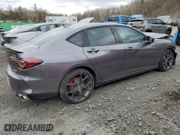2023 Acura TLX Type S w/Performance Tire with VIN 19UUB7F96PA000620, listed as a Copart auction lot 53602525 with 25,853 mi miles and Salvage Title. Bid and sale history available at carsss.com. Image 3.