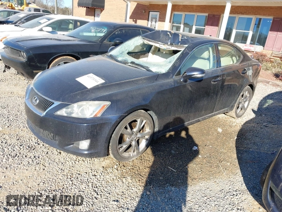 2009 Lexus IS 250 with VIN JTHBK262695105390, listed as a IAAI auction lot 41373344 with 215,356 mi miles. Bid and sale history available at carsss.com. Image 2.