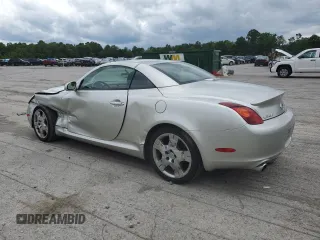 2002 Lexus SC 430 with VIN JTHFN48Y420018791, listed as a Copart auction lot 61790145 with 130,872 mi miles and Salvage title. Bid and sale history available at DreamBid. Image 2.