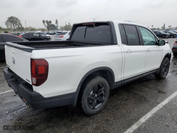2023 Honda Ridgeline Black Edition with VIN 5FPYK3F85PB055204, listed as a Copart auction lot 47573185 with 7,062 mi miles and Salvage Title. Bid and sale history available at carsss.com. Image 3.