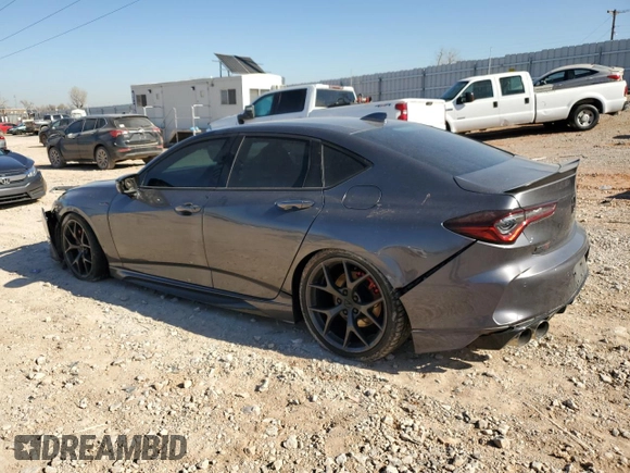 2021 Acura TLX Type S with VIN 19UUB7F0XMA000360, listed as a Copart auction lot 86607934 with 35,485 mi miles and Salvage Title. Bid and sale history available at carsss.com. Image 2.
