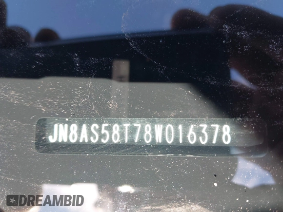 2008 Nissan Rogue SL z VIN JN8AS58T78W016378, wystawiony jako IAAI lot #41424432 z przebiegiem 128 545 mil mil oraz . Historia ofert i sprzedaży dostępna na DreamBid. Obrazek 9.