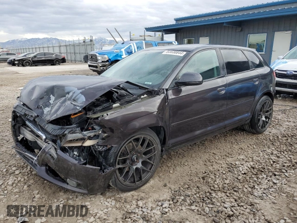 2010 Audi A3 with VIN WAUKJBFM1AA145083, listed as a Copart auction lot 83530844 with 95,363 mi miles and Salvage title. Bid and sale history available at DreamBid. Image 1.