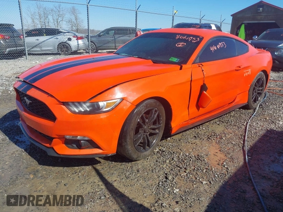 2015 Ford Mustang EcoBoost with VIN 1FA6P8TH7F5354783, listed as a IAAI auction lot 41661953 with 120,000 mi miles and . Bid and sale history available at carsss.com. Image 2.