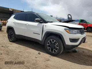 2020 Jeep Compass Trailhawk with VIN 3C4NJDDBXLT144023, listed as a Copart auction lot 51529425 with 41,886 mi miles and Salvage Title. Bid and sale history available at carsss.com. Image 4.