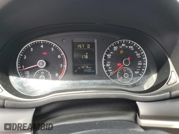 2015 Volkswagen Passat S with VIN 1VWAS7A31FC116893, listed as a Copart auction lot 51639775 with 15,500 mi miles and Clean title. Bid and sale history available at DreamBid. Image 9.