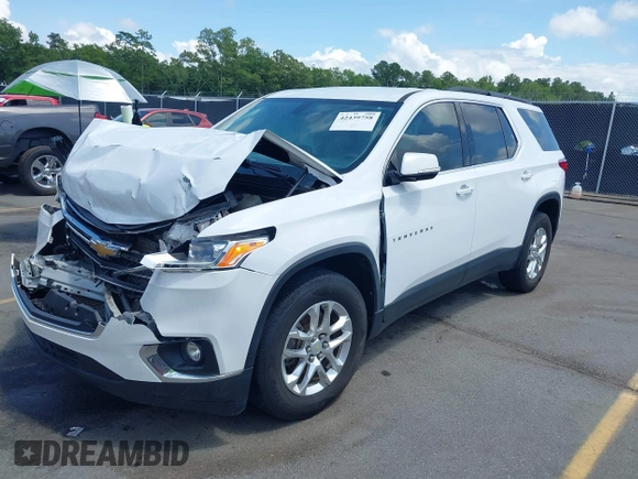 2019 Chevrolet Traverse LT Cloth with VIN 1GNERGKW6KJ128060, listed as a IAAI auction lot 42439758 with 84,406 mi miles and . Bid and sale history available at DreamBid. Image 2.