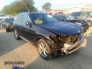 2020 BMW X3 xDrive30i with VIN 5UXTY5C09L9D66653, listed as a IAAI auction lot 40030845 with 38,965 mi miles and . Bid and sale history available at DreamBid. Image 1.