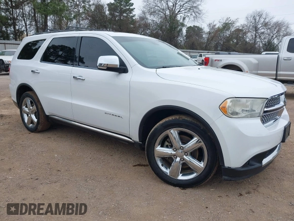 2013 Dodge Durango Citadel z VIN 1C4RDHEG6DC661116, wystawiony jako IAAI lot #41553298 z przebiegiem 208 767 mil mil oraz . Historia ofert i sprzedaży dostępna na DreamBid. Obrazek 1.