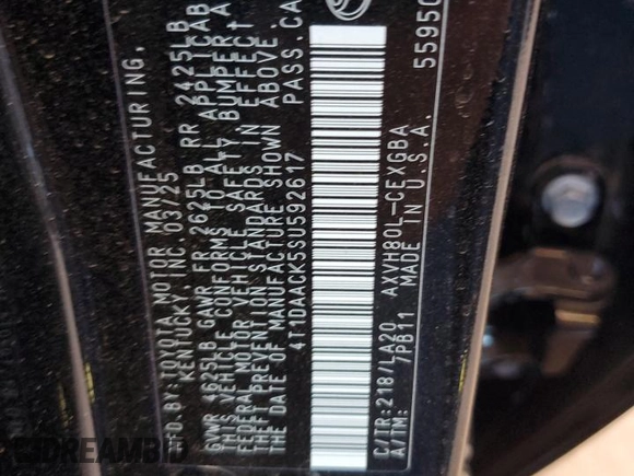 2025 Toyota Camry LE z VIN 4T1DAACK5SU592617, wystawiony jako Copart lot #56370875 z przebiegiem 1 615 mil mil oraz Szkoda całkowita • Salvage title. Historia ofert i sprzedaży dostępna na DreamBid. Obrazek 13.