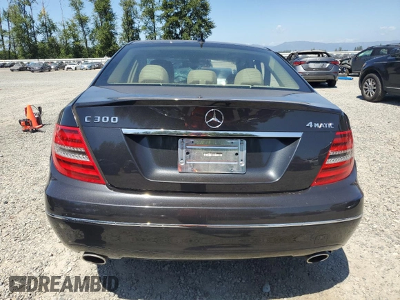 2013 Mercedes-Benz C 300 Sport with VIN WDDGF8AB6DR251348, listed as a Copart auction lot 65411795 with Not provided miles and Salvage title. Bid and sale history available at DreamBid. Image 6.