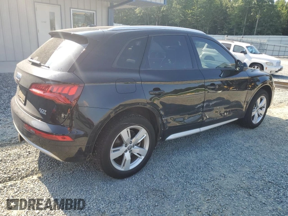 2018 Audi Q5 Premium with VIN WA1ANAFY1J2014241, listed as a Copart auction lot 62495955 with 85,503 mi miles and Salvage title. Bid and sale history available at DreamBid. Image 3.
