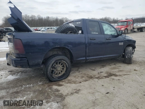 2018 Ram 1500 Express with VIN 1C6RR7FG2JS216035, listed as a Copart auction lot 45927085 with 143,763 mi miles and Salvage Title. Bid and sale history available at carsss.com. Image 3.