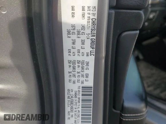 2014 Jeep Grand Cherokee Limited with VIN 1C4RJFBG8EC496303, listed as a Copart auction lot 56215195 with 129,269 mi miles and Salvage Title. Bid and sale history available at DreamBid. Image 13.