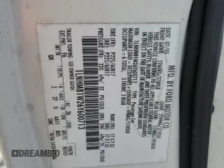 2006 Lincoln Town Car Signature z VIN 1LNHM81W26Y600713, wystawiony jako Copart lot #56341385 z przebiegiem Nie podano mil oraz Szkoda całkowita • Salvage title. Historia ofert i sprzedaży dostępna na DreamBid. Obrazek 12.