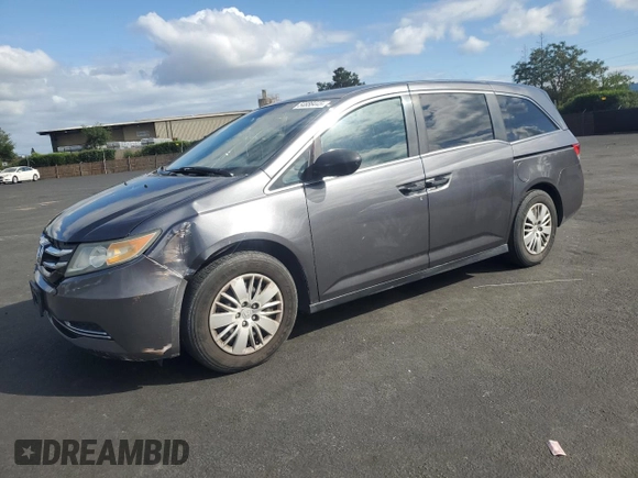 2015 Honda Odyssey LX with VIN 5FNRL5H27FB018491, listed as a Copart auction lot 54888445 with 129,488 mi miles and Salvage Title. Bid and sale history available at DreamBid. Image 1.