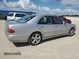 2002 Mercedes-Benz E-Class with VIN WDBJF65J02B495961, listed as a Copart auction lot 73844554 with 99,380 mi miles and Salvage Title. Bid and sale history available at carsss.com. Image 3.