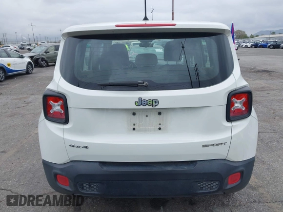 2017 Jeep Renegade Sport with VIN ZACCJBAB8HPF82862, listed as a IAAI auction lot 42057871 with 109,447 mi miles and . Bid and sale history available at carsss.com. Image 17.