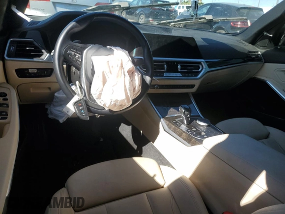 2021 BMW 3 Series 330i with VIN 3MW5R1J05M8B76650, listed as a Copart auction lot 46720195 with 41,414 mi miles and Salvage Title. Bid and sale history available at carsss.com. Image 8.