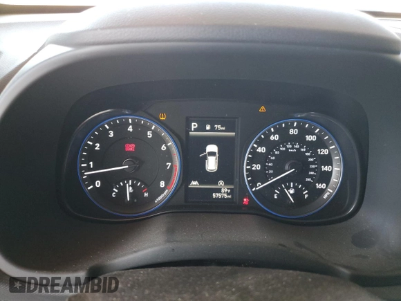 2022 Hyundai Kona SEL with VIN KM8K62AB0NU881216, listed as a Copart auction lot 54007965 with 57,575 mi miles and Salvage Title. Bid and sale history available at carsss.com. Image 9.