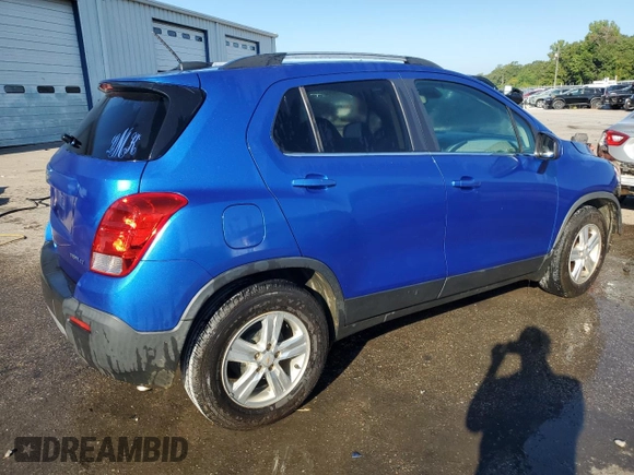 2016 Chevrolet Trax LT with VIN KL7CJLSBXGB600935, listed as a Copart auction lot 69030234 with 154,234 mi miles and Salvage Title. Bid and sale history available at carsss.com. Image 3.