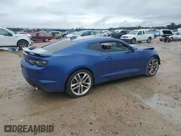 2022 Chevrolet Camaro LT1 with VIN 1G1FF1R79N0129384, listed as a Copart auction lot 45102345 with 42,517 mi miles and Salvage Title. Bid and sale history available at carsss.com. Image 3.
