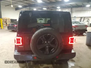 2021 Jeep Wrangler Unlimited Sahara z VIN 1C4HJXEN8MW772617, wystawiony jako Copart lot #50134815 z przebiegiem 41 705 mil mil oraz Szkoda całkowita • Salvage title. Historia ofert i sprzedaży dostępna na DreamBid. Obrazek 6.